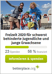 Banner zum Spenden sammeln für die Freizeit für schwerst und mehrfach behinderte Kinder und Jugendliche aus Hannover 2020