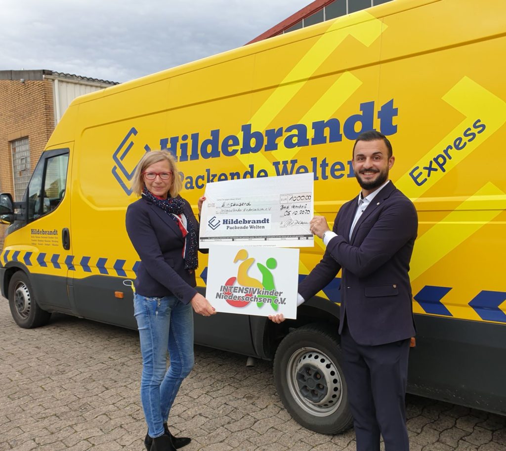 Spende der Firma Paul Hildebrandt AG INTENSIVkinder Niedersachsen e.V.